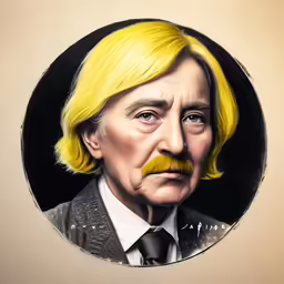 a man wearing a suit and tie with blonde hair