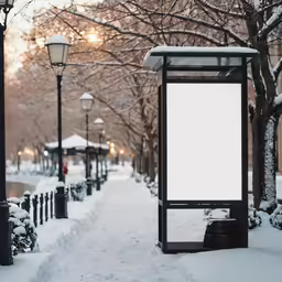 an empty billboard on the side of the road