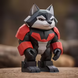 the 3d image shows an action - oriented character that appears to be a raccoon