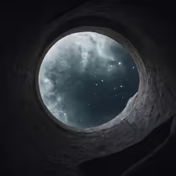 an open space with many stars in it