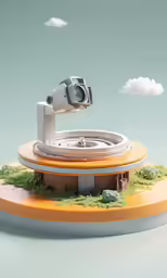 a robot that is sitting on top of a platform