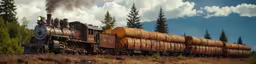an old fashioned train rolling down the tracks