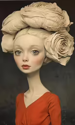 a white doll is posed next to another doll