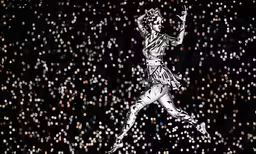 an artistic view of a woman dancing on stage