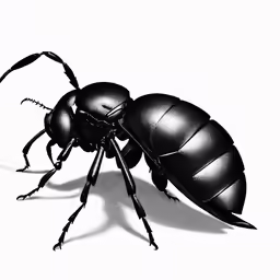 a large black insect with big antennae