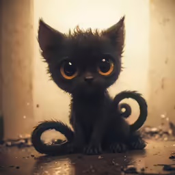 a cat is sitting on the floor in front of a light