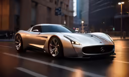 a very nice looking car in the city