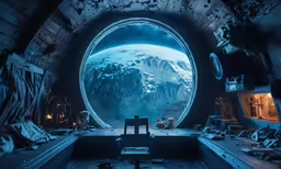 inside a spaceship like structure with many objects around