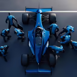 some people around an electronic car with many cars