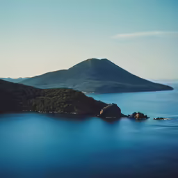 an island on a large body of water