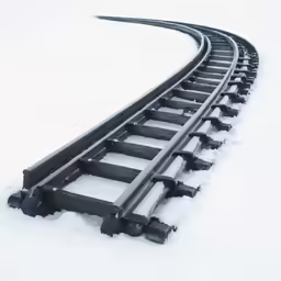 a railroad tracks in the snow is completely parallel