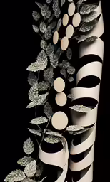 a series of black and white images depicting a plant