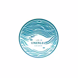 an abstract logo with waves in the middle