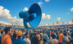an image of a large crowd of people gathered together