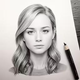 the image of a female is placed on a sheet of paper