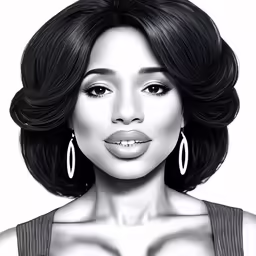an african american woman in front of a white background