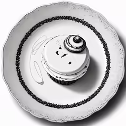 a ceramic plate with an object on it