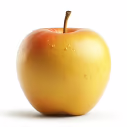 a golden apple with a bite out on the top