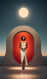 an individual is shown in this artistic and surreal fashion
