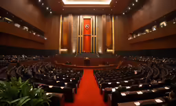 the empty interior of an auditorium with no people