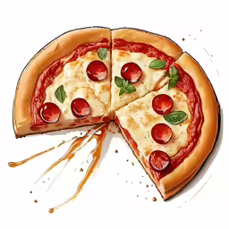 a sliced pizza sitting on top of a white plate
