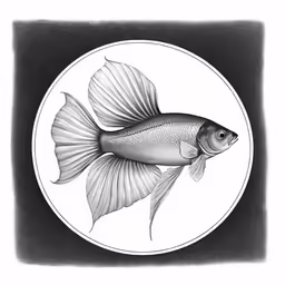 a drawing of an animal on a plate