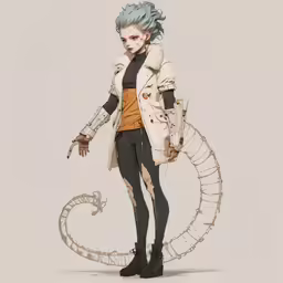 some character art i made of a lady with a large dragon