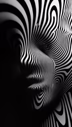 an abstract photograph of a human body made out of lines
