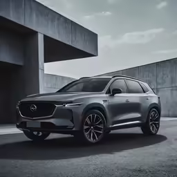 the new buick suv parked in front of a building
