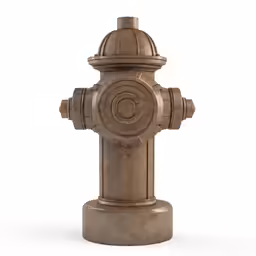 a stone fire hydrant on white background