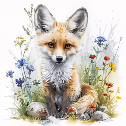 a picture of a fox with a very cute look