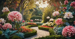 there are many flowers in this garden