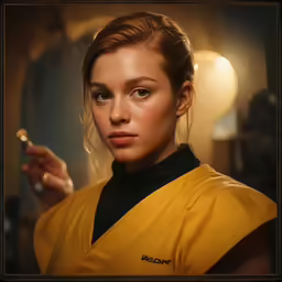 a person holding a cigarette in a painting
