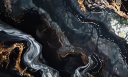 woman staring into the distance in front of some water