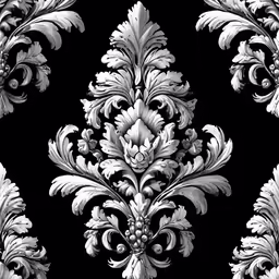 a pattern is made up of flowers and leaves