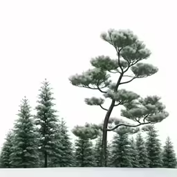 a picture with trees and snow on the ground