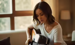 woman with a guitar looking down at the guitar