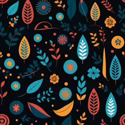 the pattern is made up of leaves and flowers