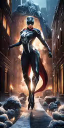 this is an image of a catwoman with light in it