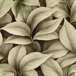 the top view of a group of green leaves