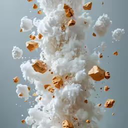 the cloud of milk is flowing through the water