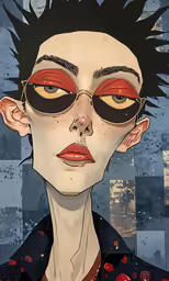 a woman with glasses and the text the new mutants written by a boy