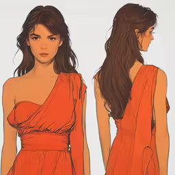 this is an image of a young girl with brown hair