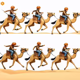 a collage of an image of a person riding a horse