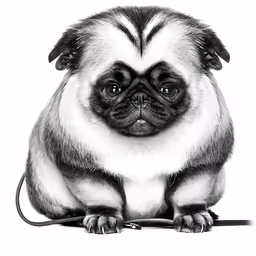 a small dog with long hair sitting down
