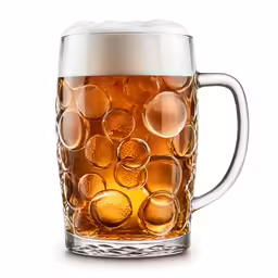 a large glass mug filled with beer with lots of bubbles