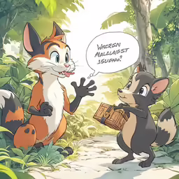 an animal with a speech bubble that says how to be cute