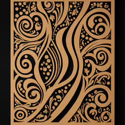 the paper cut design is being used to make decorative art pieces