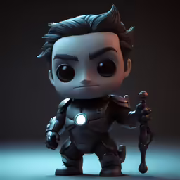 a little boy in the dark with a light bulb