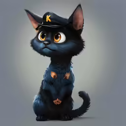 a cartoon cat with a baseball cap is posing for a photo